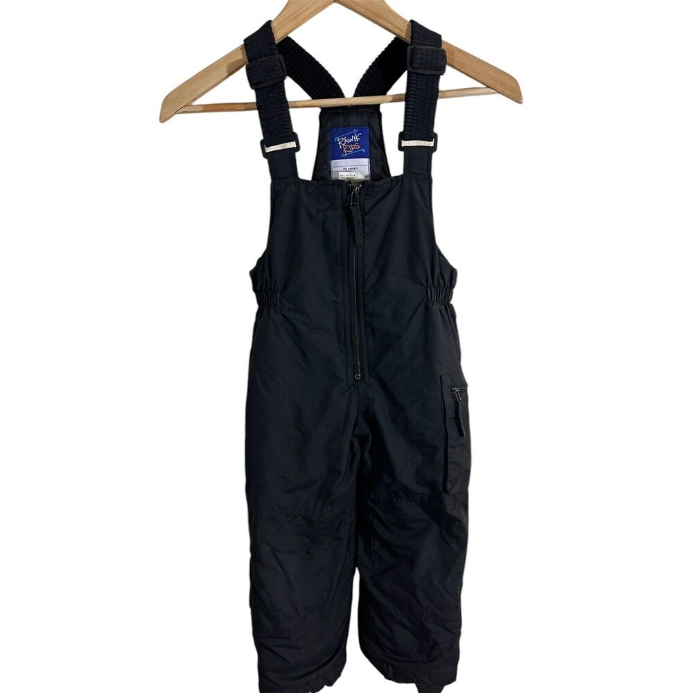 RAWIK Boys Snow Bib Insulated Black Snow Ski Pants Size Small / 4